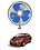 RKPSP 6Inch/12V Portable Oscillating ( Car/Truck/Bus) Steel Fan For City image 1