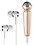TARKAN Glowing Karaoke Noise Cancelling Microphone With In-Ear Stereo Bass Headphone, 3.5Mm Jack Wired Headset  (Gold, In the Ear) image 1