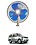 RKPSP 6Inch/12V Portable Oscillating Car/Truck/Bus Fan For Sumo image 1