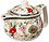 Purpledip Beautifully Painted Ceramic Kettle for 1 Cup of Tea Or Coffee: Steel Strainer Included, Multicolour, 350 ml (10730) image 1