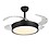 Kanz Enterprises Metal Modern Ceiling Fan with Retractable/Invisible Blades/LED Light & Remote Control Chandelier & Fan with Lamp K 525 Silver image 1