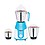 Jaipan Mega Star 550 Watts Mixer Grinder for Kitchen | 3 Stainless Steel Jars for Liquidizing, Wet Grinding & Chutney | 3 Speed with Pulse | Leak-Proof Design | 1 Year Warranty | Blue image 1