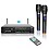 Pyle Wireless Karaoke Microphone & Portable Digital Audio Sound Mixer Receiver Set with Bluetooth Receiver System, Dual Mic Setting, & MP3, USB, SD Readers - For Dj Music & Home Party image 1