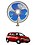 RKPSP 6Inch/12V Portable Oscillating Car/Truck/Bus Fan For Aveo UVA image 1