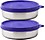 Signoraware Executive Small Stainless Steel Container Set, 200ML Lunch Box, Set of 2, Blue image 1