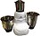 Bajaj Glory 500-Watt Mixer Grinder with 3 Jars (White) image 1