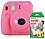 Fujifilm instax mini 9 Instant Film Camera (Flamingo Pink) + Fujifilm Instax Mini Twin Pack Instant (40 Shots) + Round Camera Case + 4 AA Batteries & White Charger + 20 Sticker Frames Sweet 16 Package image 1