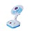 BOXO Rechargeable High Speed Table Desk Fan with LED Light for Home, Office Desk, Kitchen Use image 1