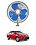 RKPSP 6Inch/12V Portable Oscillating Car/Truck/Bus Fan For Yaris image 1