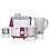KENSTAR Nutriv Plus 450 Watt 3 Jars Juicer Mixer Grinder (18000 RPM, Hybrid Motor, White/Maroon) image 1