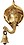 Two Moustaches Religious Ganesha Face Brass Wall Hanging with Bell (3.5 x 2 x 7 Inches, Brown, Standard) image 1