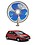 RKPSP 6Inch/12V Portable Oscillating Car/Truck/Bus Fan For Brio image 1