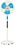 USHA Mist Air Duos 400 mm Anti Dust 3 Blade Pedestal Fan  (Blue, Pack of 1) image 1