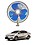 RKPSP 6Inch/12V Portable Oscillating ( Car/Truck/Bus) Steel Fan For Altis image 1