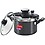 Prestige Clip On Aluminium Outer Lid Pressure Cooker with Glass Lid, 3 Litres, 2-Pieces, Charcoal Black image 1