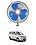 RKPSP 6Inch/12V Portable Oscillating Car/Truck/Bus Fan For Enjoy image 1