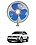 RKPSP 6Inch/12V Portable Oscillating Car/Truck/Bus Fan For Tiguan image 1