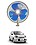 RKPSP 6Inch/12V Portable Oscillating Car/Truck/Bus Fan For Micra image 1
