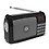 Amkette Pocket FM Radio Portable Multimedia Speaker with Powerful Torch | USB, AUX, and SD Card Input | 12 Hours Playback | External FM Antenna (Black) image 1