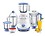 Prestige Iris 750 Watt Mixer Grinder with 3 Stainless Steel Jar + 1 Juicer Jar (White and Blue) image 1