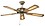 LUXAIRE LUX 1106 1320 mm [52"] 5 Blades Antique Brass Fan with Oak & Cane/Mahogany Blades image 1