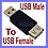 USB Male to Female adapter converter image 1