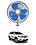 RKPSP 6Inch/12V Portable Oscillating Car/Truck/Bus Fan For XTrail image 1