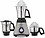 Preethi Steele MG 206 110 Volts Mixer Grinder, 550 watt, 3 Jars (Silver/Black) image 1