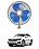 RKPSP 6Inch/12V Portable Oscillating Car/Truck/Bus Fan For Touareg image 1