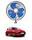 RKPSP 6Inch/12V Portable Oscillating Car/Truck/Bus Fan For Elite i20 image 1