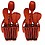 Desi Karigar Beautiful Wooden Hand Carved Wall Hanging Kitchen Ware Holder With 3 Spoon, Pack Of 2 image 1