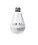 SWEEKAS 360 Degree Wireless Panoramic Bulb 360° IP Camera with Night Vision, Hidden Camera, 2-Way Audio and Micro 128GB SD Card Support - White image 1