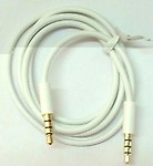3.5 mm Male to Male - AUX Cable for Mobile|Car Stereo|iPhone|iPod|Mp3 (White)