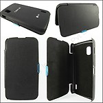 Chevron Flip Cover For LG Google Nexus 4 E960 - Black