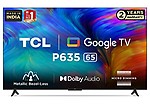 TCL 164 cm (65 inches) Metallic Bezel-Less Series 4K Ultra HD Smart LED Google TV 65P635
