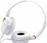Sony MDR-ZX110 Wired Headphones (White, On-the-ear)