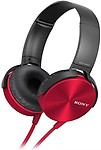 Sony MDR-XB450_Red Stereo Headphones( Over the Ear)