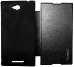 FLIP COVER FOR SONY XPERIA C2305 BLACK
