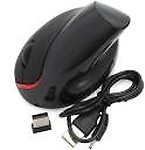 microware Vertical Mouse Wireless Ergonomic Mouse Rechargeable 2.4G USB Optical Small Vertical Mouse