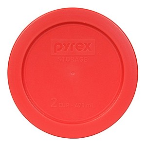 Pyrex 7200-PC 2-Cup Red Replacement Food Storage Lids - 6 Pack - Original Genuine Pyrex Lids - Made in the USA price in India.