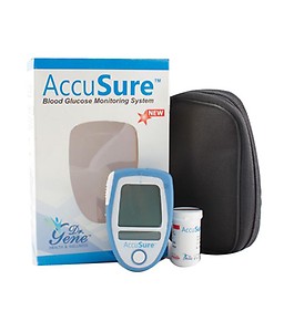 Accusure Glucose Monitor with 25 Strips ( STRIPS Exp : Aug 2022) price in India.