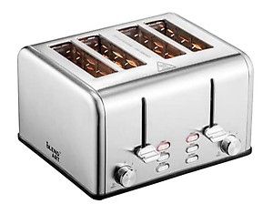 Blend Art Toaster 4 Slice,Auto pop up,1500W, Wide Slot Commercial toaster