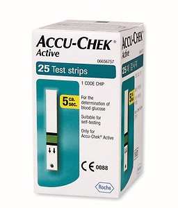 Accu-Chek Active Test Strip Box (25 Strips) price in India.