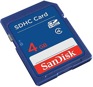 Sandisk 4GB Class 4 SDHC Memory Card price in India.