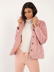 Zink London Pink Self Design Jacket