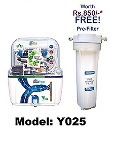 AQUAFRESH Y025 (Water Purifier Ro+Uv+Uf+Tds Adjuster Water Purifiers With Pre Filter Set Aqua fresh price in India.