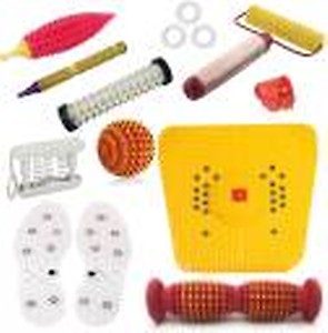 Deltakart DG46 Acupressure Massager Tools Kit with Roller Massager,Bio-Magnetic Power Foot Mat for Stress and Pain Relief Combo Kit Set price in India.