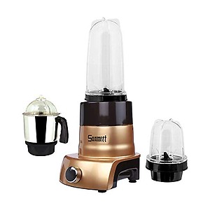 Sunmeet Gold Color 800Watts Mixer Grinder with 2 Bullet Jar Plus Chutney 2019 PST-G-TA price in .