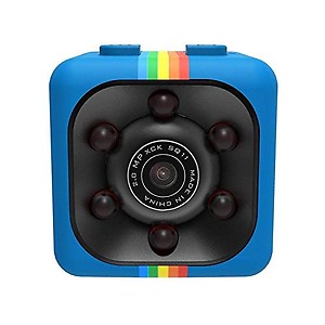 Vutsoiu Car HD Mini Camera HD 1080P 360 Degree Video Recording Support TF Spy Camera Hidden Camera Home Security Cameras (Blue) price in India.