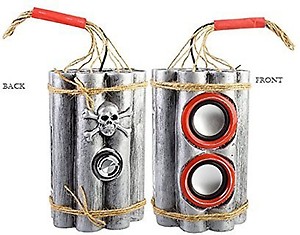 SHRIH USB Rechargeable Bomb shell Speaker 10 W Portable Mobile/Tablet Speaker  (Silver, 2.1 Channel) price in India.